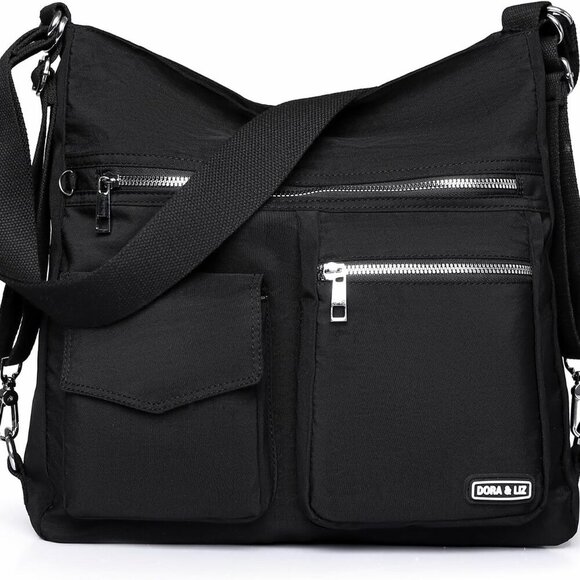 Multipurpose Hobo Purse for Women with Antitheft RFID, Waterproof Nylon Crossbod - Picture 1 of 6